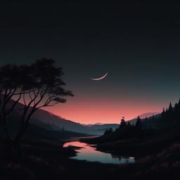 Dark Aesthetic Background Landscape  ,desktop background wallpaper