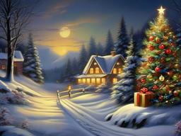 Christmas Painting Wallpaper  