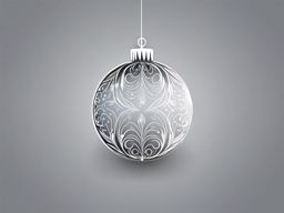 Christmas clipart transparent background, An elegant ornament with a see-through design.  simple, 2d flat