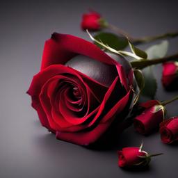 Grey Background Wallpaper - red rose grey background  