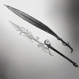 drawing of a fantasy sword  minimal rough sketch scribbles,doodles,black and white