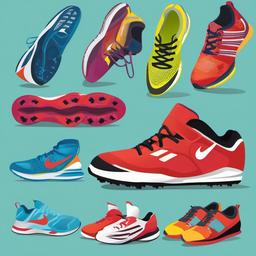 Sport clipart - athletic shoes collection  vector clipart