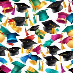 Graduation Hat clipart - graduation hat with colorful tassels  