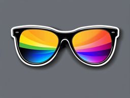 Sunglasses Sticker - Cool and stylish, ,vector color sticker art,minimal