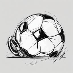 Football clipart - practice session  minimal rough sketch scribbles,doodles,black and white