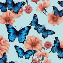 Butterfly Background Wallpaper - aesthetic butterfly wallpaper blue  