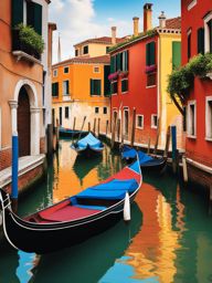 venetian lagoon mysteries - paint a scene from the serene venetian lagoon, showcasing lesser-known islands and tranquil waterways. 