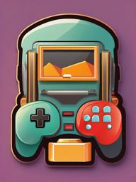 Gamepad and Trophy Emoji Sticker - Gaming victory, , sticker vector art, minimalist design