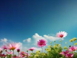 Flower With Sky Background  ,desktop background wallpaper