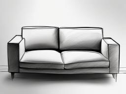 drawing of couch  minimal rough scribbles,doodles,black and white