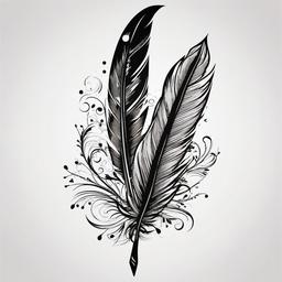 arrow feather tattoo  vector tattoo design