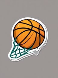 Basketball Emoji Sticker - Slam dunk excitement, , sticker vector art, minimalist design
