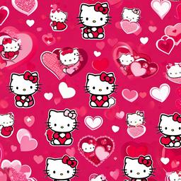 Valentine Background Wallpaper - hello kitty valentine background  