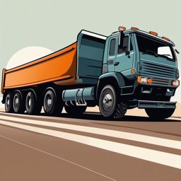 Truck Clipart - A sturdy truck ready for hauling.  color vector clipart, minimal style