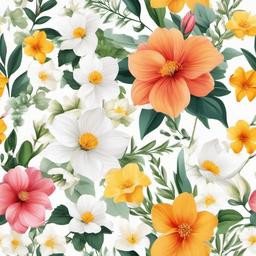 spring flowers on white background  ,background wallpaper