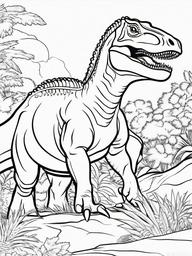 Herrerasaurus Coloring Pages - Early Meat-Eating Dinosaur  black outline printable coloring page