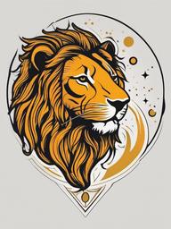 zodiac leo sign tattoo  simple vector color tattoo