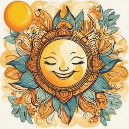 Sun clipart - in a whimsical, cartoon style  