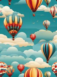 Sky Background - Hot Air Balloons in the Sky wallpaper, abstract art style, patterns, intricate