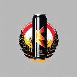 energy drink  minimalist design, white background, professional color logo vector art