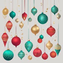 Christmas Ornament clipart - ornament decorated with glitter  color,minimalist,vector clipart