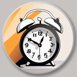 Alarm Clock Sticker - Waking up on time and staying punctual with the reliable alarm clock, , sticker vector art, minimalist design