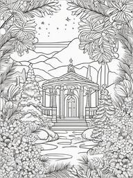 Christian Christmas Coloring Page  outling,coloring pages,black and whit