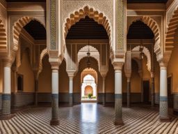 moorish palaces, with exquisite tilework, enchant visitors in andalusia, spain. 