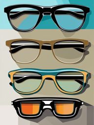 Eye glasses icon - Eye glasses icon for vision and eyewear,  color clipart, vector art