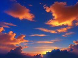 Blue Sky Sunset Background  ,desktop background wallpaper