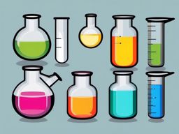 Chemistry Beaker clipart - Cylindrical vessel for measuring and mixing chemicals, ,color clipart vector style