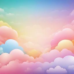 Rainbow Background Wallpaper - pastel rainbow clouds background  