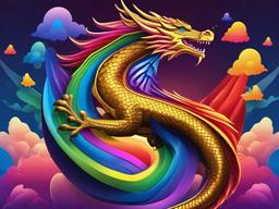 Rainbow Dragon Background  