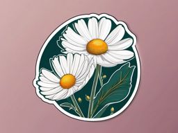 Cosmos Sticker - Embrace the carefree and daisy-like charm of cosmos flowers with this sticker, , sticker vector art, minimalist design