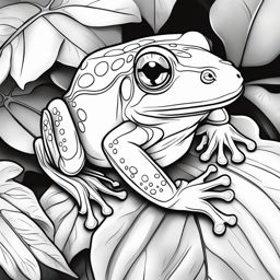 glass frogs cute animals coloring page 