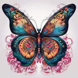 girly butterfly tattoo  
