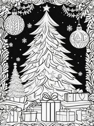 Coloring Christmas Printables  outling,coloring pages,black and whit