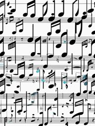 music notes clipart - floating musical notes, creating harmony 