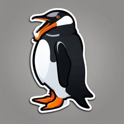 Gentoo Penguin Sticker - A dapper Gentoo penguin in a tuxedo, ,vector color sticker art,minimal