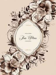 Wedding clipart - wedding invitation card design  