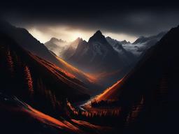 Mountain Dark Wallpaper  ,desktop background wallpaper