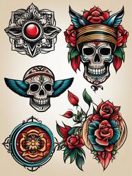chicano small tattoos  simple vector color tattoo