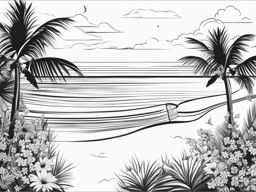 summer clip art black and white 