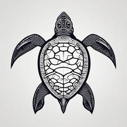 Leatherback Turtle Tattoo - Celebrate the leatherback turtle with a tattoo design that highlights the distinctive features of this unique sea turtle species.  simple color tattoo,minimal vector art,white background