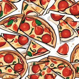 Pizza clipart - pizza box with a slice missing  