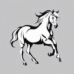 horse symbol tattoo  simple tattoo,minimalist,white background