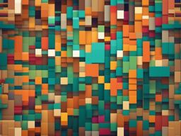 Minecraft Background - Blocky Adventure in a Pixelated World wallpaper, abstract art style, patterns, intricate