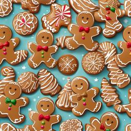 Gingerbread Man clipart - children decorating gingerbread cookies  