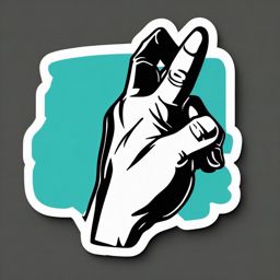 Rock hand gesture sticker- Rock on!, , sticker vector art, minimalist design