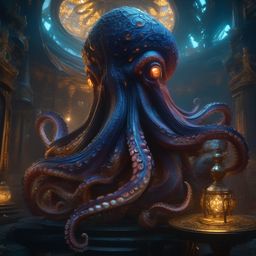 Githyanki Psion's Psychic Octopus Familiar detailed matte painting, deep color, fantastical, intricate detail, splash screen, complementary colors, fantasy concept art, 8k resolution trending on artstation unreal engine 5